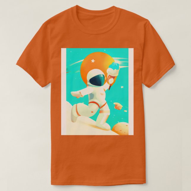 Astronaut mit Eiscreme T-Shirt (Design vorne)