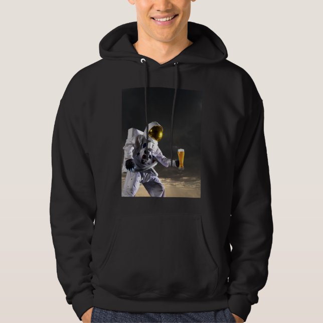 Astronaut mit Pint Hoodie (Vorderseite)