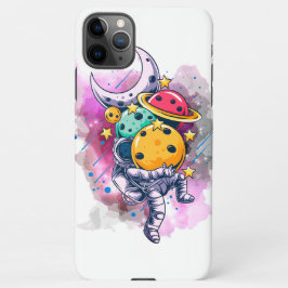 Astronaut mit Planeten iPhone 11Pro Max Hülle