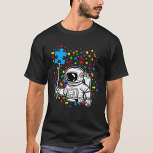 Astronaut Mond Autismus Puzzle Autistisches Kind A T-Shirt