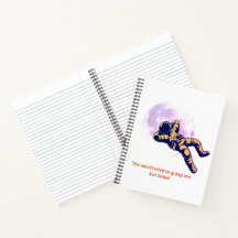 Astronaut Mond Notizbuch – Inspirierende Weltraumk