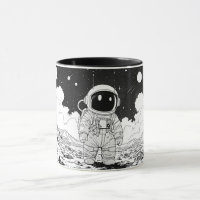 Astronaut Mond Tasse 11oz | Weltraum Comic Kunst