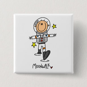 Astronaut Mondspaziergang T-Shirts und Geschenke Button
