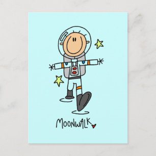 Astronaut Mondspaziergang T-Shirts und Geschenke Postkarte
