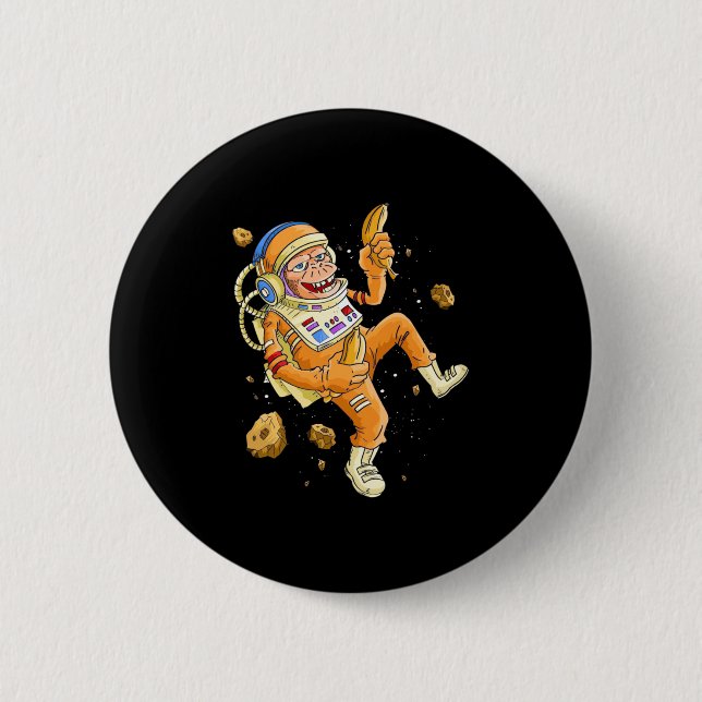Astronaut Monkey Space Button (Vorderseite)