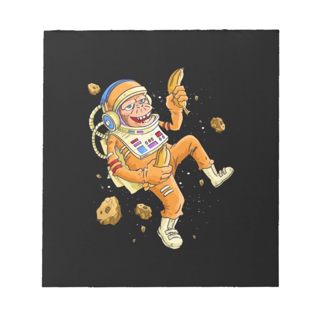 Astronaut Monkey Space Notizblock (Vorderseite)