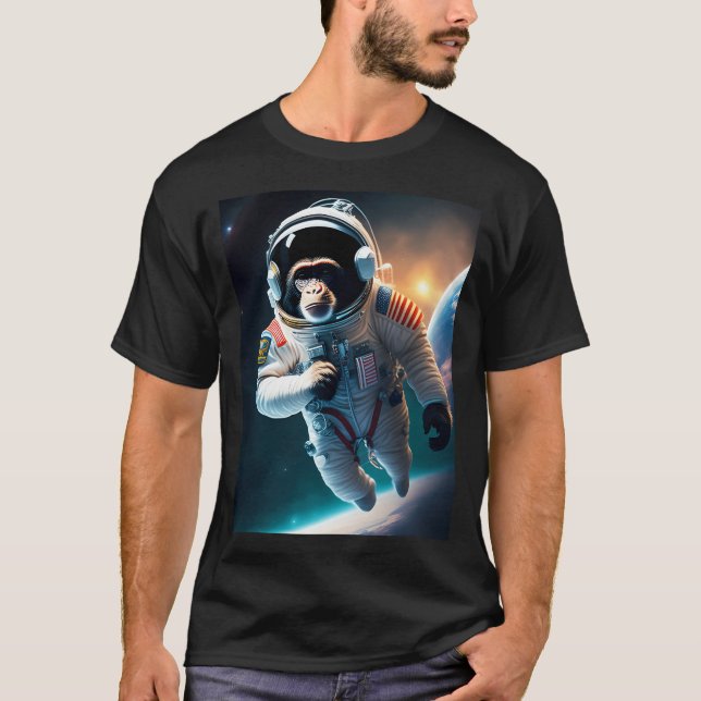 Astronaut Monkey T-Shirt (Vorderseite)