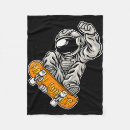 Astronaut Moon Runner Fleecedecke