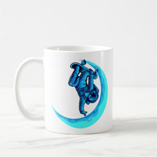 Astronaut Moon Skaten Kaffeetasse
