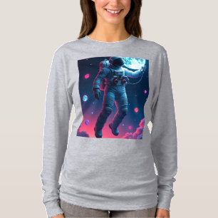 Astronaut Moon T - Shirt Surreal Space Streetwea