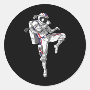 Astronaut Muay Thai Boxing Karate Kickboxing Marti Runder Aufkleber