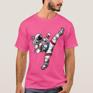 Astronaut Muay Thai kämpfen Kampfkünste im Weltrau T-Shirt