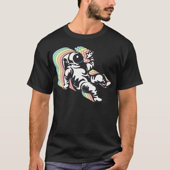 Astronaut Multicolor Pastel Pack - Retro Style P T-Shirt (Vorderseite)
