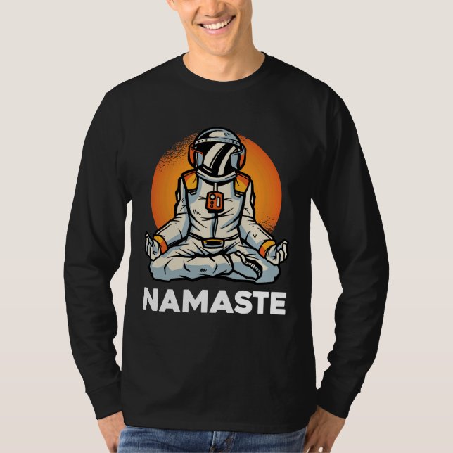 Astronaut Namaste T-Shirt (Vorderseite)