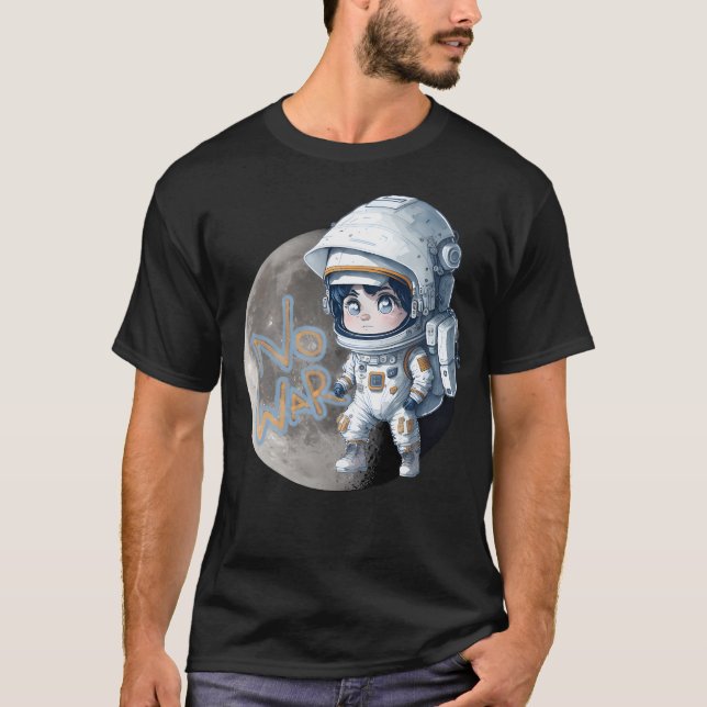 Astronaut ohne Krieg T-Shirt (Vorderseite)