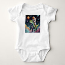 Astronaut on Dino in Space