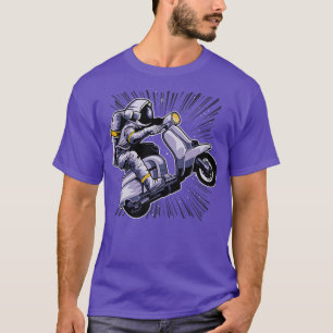 Astronaut On Moped Driving Driver Space Universe T-Shirt