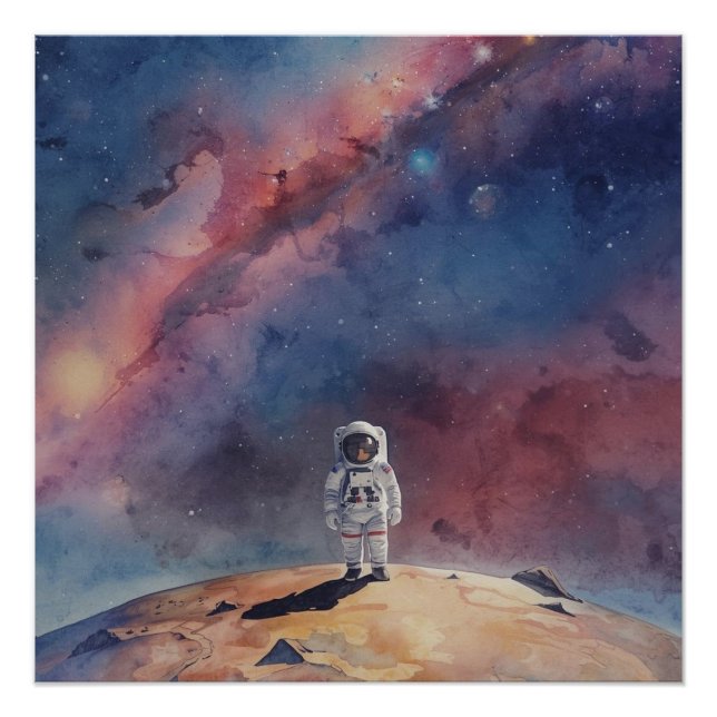 Astronaut Out in Space Poster (Vorderseite)