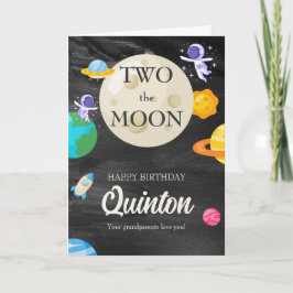 Astronaut Outer Space 2. Geburtstag Karte