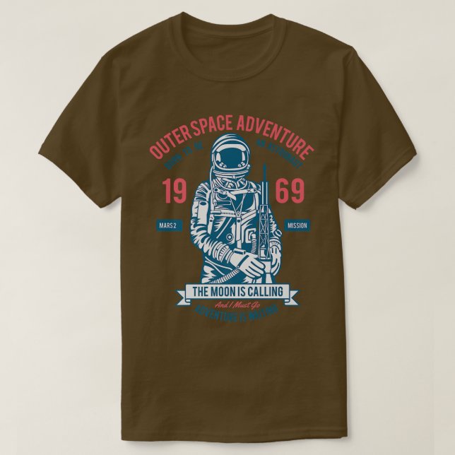 Astronaut Outer Space Adventure Scifi Moon Camp Gi T-Shirt (Design vorne)