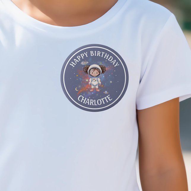 Astronaut Outer Space Boy Birthday Button (Von Creator hochgeladen)