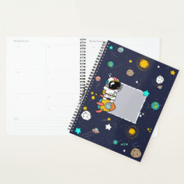 Astronaut Outer Space Cartoon Planer
