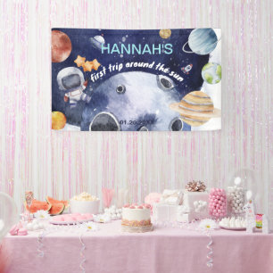 Astronaut Outer Space Junge 1. Geburtstag Party Banner