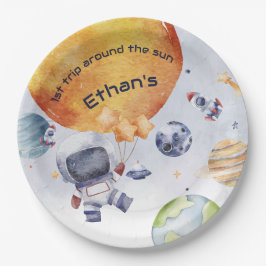 Astronaut Outer Space Junge 1. Geburtstag Party Pappteller