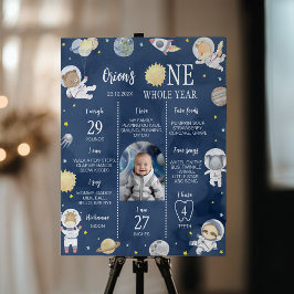 Astronaut Outer Space Safari Geburtstag Meilenstei Poster