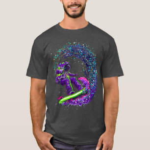 Astronaut Outer Space Surfer Cooler T - Shirt
