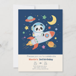Astronaut Panda Einladung