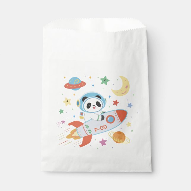 Astronaut Panda Geschenktütchen (Vorderseite)