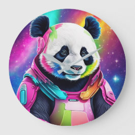 Astronaut Panda Große Wanduhr