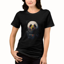 Astronaut Panda mit Neonfarbspritzer