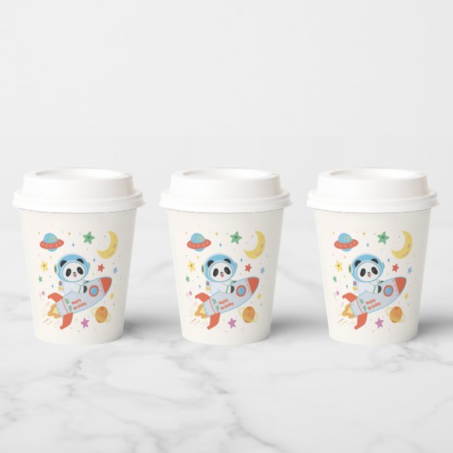 Astronaut Panda Pappbecher (Multi)