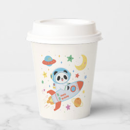 Astronaut Panda Pappbecher