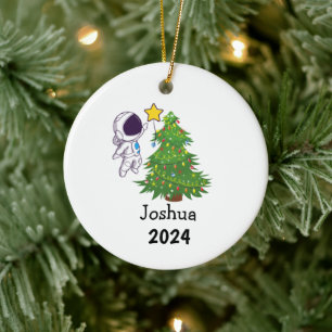Astronaut Personalisiert Weihnachten Keramik Ornament