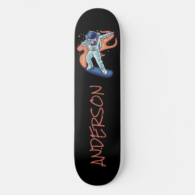 Astronaut Personnalisé Flottant avec Skateboard (Recto)