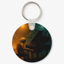 Astronaut Piano in Split Realität - Surreal