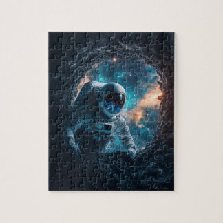 Astronaut pinkelt im Asteroidenpuzzle