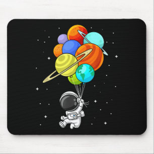 Astronaut Planet Ballons Sonnensystem Weltraum Kin Mousepad