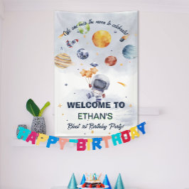 Astronaut Planet Space Party Kindergeburtstag Banner