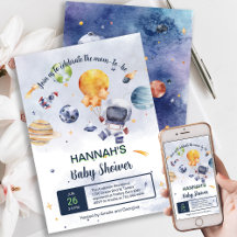 Astronaut Planet Weltraum Babydusche