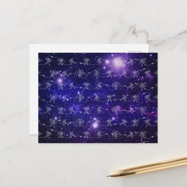 Astronaut Postkarte (Vorderseite/Rückseite Beispiel)