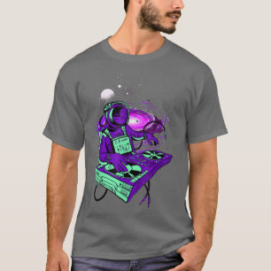 Astronaut Psychedelic Music DJ Mier Psytrance Tech T-Shirt