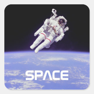 Astronaut Quadratischer Aufkleber