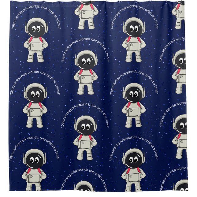 ASTRONAUT QUOTE DUSCHVORHANG (Vorderseite)