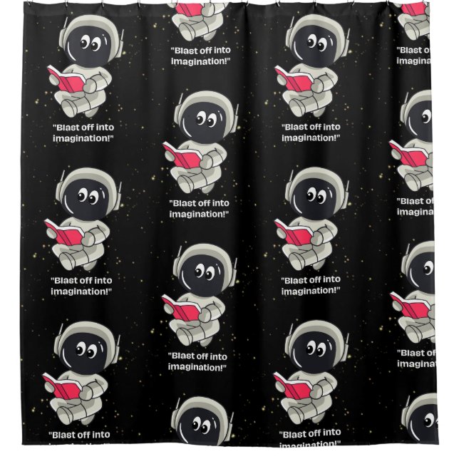 ASTRONAUT QUOTE DUSCHVORHANG (Vorderseite)