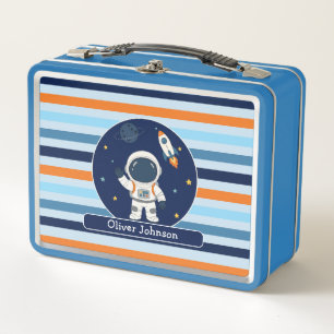 Astronaut Rakete Weltraum Kinder Metall Brotdose