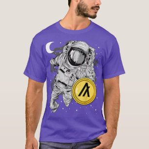 Astronaut Reaching Algorand ALGO Coin To The Moon  T-Shirt